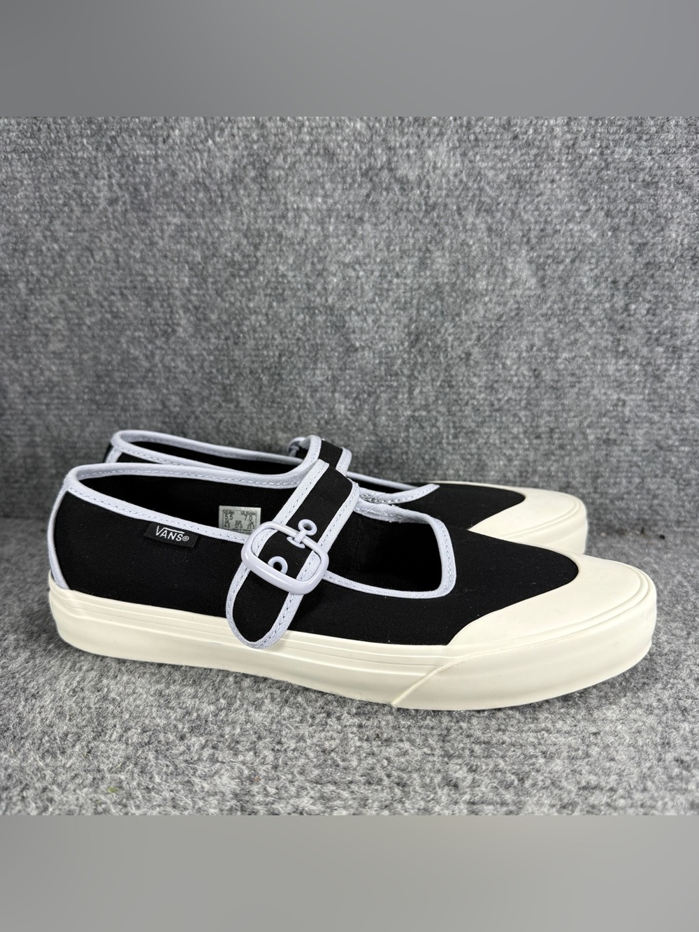 Vans Mary Jane Ballerina Womens 7 Shoes Buckle Black Purple